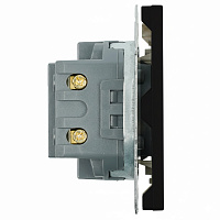 Розетка 2-местная USB + Type C (механизм), STEKKER, 250В, 20W, серия Эмили, RST10-5115-05, черный уголь, soft touch 49853