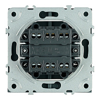 Переключатель 2-клавишный (механизм), СЗК, STEKKER, 250В, 10А, серия Эмили, RSW10-5107-05ZK, черный уголь, soft touch 50249