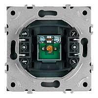 Розетка телевизионная 1-местная (механизм), STEKKER, 75 Ом, 5-862МГц, серия Эмили, RST00-5108-10, платиново-серый, soft touch 49953
