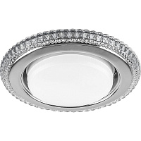 Светильник встраиваемый с белой LED подсветкой Feron CD4036 потолочный GX53 без лампы, прозрачный, хром 40503 Светильник встраиваемый с белой LED подсветкой Feron CD4036 потолочный GX53 без лампы, прозрачный, хром 40503