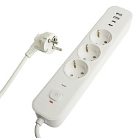Сетевой фильтр 3-местный с/з STEKKER 3x1мм2, 5 м, 250В, 16А, 2 USB-A+2 Type-C 3, серия Nova, белый 50101 Сетевой фильтр 3-местный с/з STEKKER 3x1мм2, 5 м, 250В, 16А, 2 USB-A+2 Type-C 3, серия Nova, белый 50101