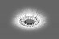 Светильник встраиваемый с белой LED подсветкой Feron CD970 потолочный MR16 G5.3 прозрачный Светильник встраиваемый с белой LED подсветкой Feron CD970 потолочный MR16 G5.3 прозрачный