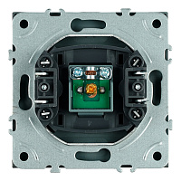 Розетка телевизионная 1-местная (механизм), STEKKER, 75 Ом, 5-862МГц, серия Эмили, RST00-5108-05, черный уголь, soft touch 49849