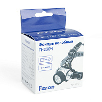 Фонарь налобный FERON TH2304 на батарейках 3*AAA, 3W 14LEDs IP44 пластик 41708 Фонарь налобный FERON TH2304 на батарейках 3*AAA, 3W 14LEDs IP44 пластик 41708