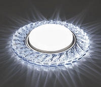 Светильник встраиваемый с белой LED подсветкой Feron CD4021 потолочный GX53 без лампы прозрачный 41294 Светильник встраиваемый с белой LED подсветкой Feron CD4021 потолочный GX53 без лампы прозрачный 41294