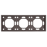 Рамка STEKKER, PFR00-5003-09 3-местная, серия Эмили, антрацит, soft touch 49938