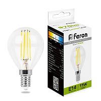 Лампа светодиодная Feron LB-511 Шарик E14 11W 230V 4000K 38014 Лампа светодиодная Feron LB-511 Шарик E14 11W 230V 4000K 38014