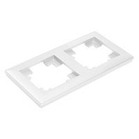 Рамка STEKKER, PFR00-7002-03 2-местная, пластик, серия Катрин, серебро 39798 Рамка STEKKER, PFR00-7002-03 2-местная, пластик, серия Катрин, серебро 39798