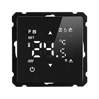 Терморегулятор Wi-Fi (механизм), STEKKER, 250В, 3500Вт, серия Катрин, GLS00-7119-05, черный 50375