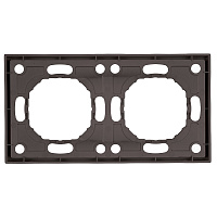 Рамка STEKKER, PFR00-5002-09 2-местная, серия Эмили, антрацит, soft touch 49937