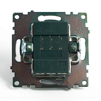 Переключатель 2-клавишный (механизм), STEKKER GLS10-7107-03, 250V, 10А, серия Катрин, серебро 49168 Переключатель 2-клавишный (механизм), STEKKER GLS10-7107-03, 250V, 10А, серия Катрин, серебро 49168