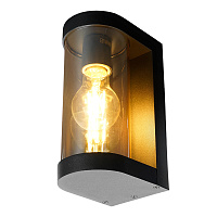 Светильник садово-парковый Feron DH1901, на стену, E27 230V, черный/янтарный 52188