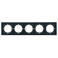 Рамка 5-местная, STEKKER, серия Мия, PFR00-3005-05, черный бархат 50465