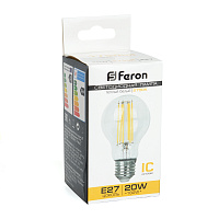 Лампа светодиодная Feron LB-620 Шар E27 20W 175-265V 2700K 38245 Лампа светодиодная Feron LB-620 Шар E27 20W 175-265V 2700K 38245