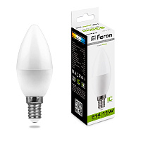 Лампа светодиодная Feron LB-770 Свеча E14 11W 175-265V 4000K 25942 Лампа светодиодная Feron LB-770 Свеча E14 11W 175-265V 4000K 25942