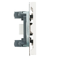 Розетка HDMI 2.0 Type A (механизм), STEKKER, серия Эмили, RST00-5118-01, белый фарфор, soft touch 50163