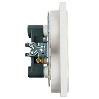 Розетка 2-местная б/з (механизм), STEKKER GLS10-7113-01, 250V, 10А с защитной шторкой, серия Катрин, белый 39573 Розетка 2-местная б/з (механизм), STEKKER GLS10-7113-01, 250V, 10А с защитной шторкой, серия Катрин, белый 39573