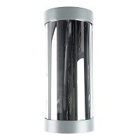 Светильник садово-парковый Feron DH1901, на стену, E27 230V, серый/зеркальный 52187