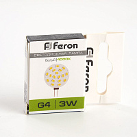 Лампа светодиодная Feron LB-16 G4 3W 12V 4000K 25093 Лампа светодиодная Feron LB-16 G4 3W 12V 4000K 25093