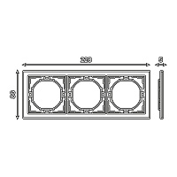 Рамка 3-местная, STEKKER, серия Мия, PFR00-3003-08, пудровый жемчуг 50488
