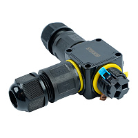 Соединитель-коннектор для проводов T 3-контактный LD556 STEKKER, водонепрониц. пружинный контакт  50558