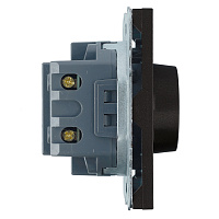 Выключатель диммирующий (механизм), STEKKER, 250В, 500W, серия Эмили, RSW10-5106-05, черный уголь, soft touch 49842