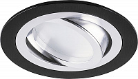 Светильник встраиваемый Feron DL2811 потолочный MR16 G5.3 черный-хром 32644 Светильник встраиваемый Feron DL2811 потолочный MR16 G5.3 черный-хром 32644