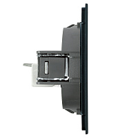 Розетка компьютерная 1-местная RJ-45 (механизм), STEKKER, серия Мия, RST00-3117-05, черный бархат 50450