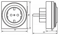Розетка с таймером Feron TM32 суточная мощность 3500W/16A  Розетка с таймером Feron TM32 суточная мощность 3500W/16A