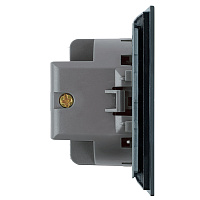 Выключатель 1-клавишный (механизм), STEKKER, 250В, 10А, серия Мия, RSW10-3103-05, черный бархат 50442