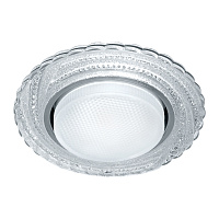 Светильник встраиваемый с белой LED подсветкой Feron CD4037 RGB потолочный GX53 без лампы, прозрачный, хром 41905 Светильник встраиваемый с белой LED подсветкой Feron CD4037 RGB потолочный GX53 без лампы, прозрачный, хром 41905