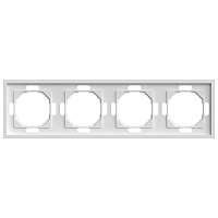 Рамка STEKKER, PFR00-5004-01 4-местная, серия Эмили, белый фарфор, soft touch 49887 Рамка STEKKER, PFR00-5004-01 4-местная, серия Эмили, белый фарфор, soft touch 49887