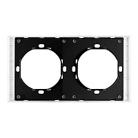 Рамка 2-местная, STEKKER, PFR00-3002-01, серия Мия, белая магнолия 50457