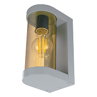Светильник садово-парковый Feron DH1901, на стену, E27 230V, серый/янтарный 52189