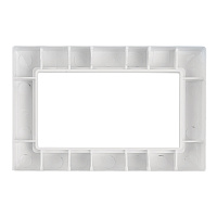 Рамка  2-местная (без перемычки),  пластик, STEKKER, PFR00-7012-01, серия Катрин, белый 50050
