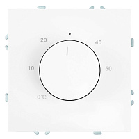 Терморегулятор механический (механизм), STEKKER, 230В, 3500Вт, серия Эмили, RSW00-5120-01, белый фарфор, soft touch 50711