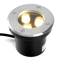 Светодиодный светильник тротуарный (грунтовый) Feron SP2801, 3W, AC/DC12-24V, низковольтный, 3000К, черный, D100*H80mm, вн.диаметр:70m 48452 Светодиодный светильник тротуарный (грунтовый) Feron SP2801, 3W, AC/DC12-24V, низковольтный, 3000К, черный, D100*H80mm, вн.диаметр:70m 48452