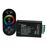 Контроллер для светодиодной ленты с П/У черный, 12-24V, LD55 Артикул 21557 Контроллер для светодиодной ленты с П/У черный, 12-24V, LD55 Артикул 21557