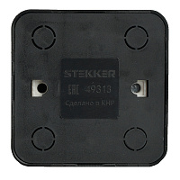 Розетка 1-местная б/з открытой установки, STEKKER, 250В, 10А, IP20, серия София, черный, MST10-11-02  49313 Розетка 1-местная б/з открытой установки, STEKKER, 250В, 10А, IP20, серия София, черный, MST10-11-02  49313
