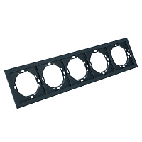 Рамка 5-местная, STEKKER, серия Мия, PFR00-3005-05, черный бархат 50465