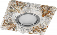 Светильник встраиваемый с белой LED подсветкой Feron CD920 потолочный MR16 G5.3 прозрачный-коричневый Светильник встраиваемый с белой LED подсветкой Feron CD920 потолочный MR16 G5.3 прозрачный-коричневый