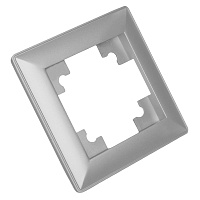Рамка STEKKER, PFR00-7001-03 1-местная, пластик, серия Катрин, серебро 39797 Рамка STEKKER, PFR00-7001-03 1-местная, пластик, серия Катрин, серебро 39797