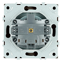 Розетка 1-местная с защитной шторкой с/з (механизм), STEKKER, 250В, 16А, серия Эмили, RST16-5110-09, антрацит, soft touch 49932