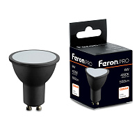 Лампа светодиодная Feron.PRO LB-1608 GU10 8W 175-265V 4000K в черном корпусе 48959 Лампа светодиодная Feron.PRO LB-1608 GU10 8W 175-265V 4000K в черном корпусе 48959