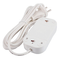 Удлинитель 3-местный б/з Stekker, HM01-30-03, 3м, 2x0,75, серия Home (У10-430), белый 39210