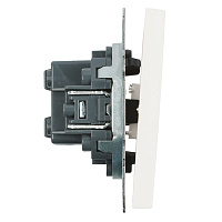 Переключатель перекрестный 1-клавишный (механизм), STEKKER, 250В, 10А, серия Эмили, RSW10-5110-01, белый фарфор, soft touch 49871