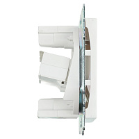 Розетка компьютерная 2-местная RJ-45 (механизм) STEKKER GLS00-7109-01 , серия Катрин, белый 50003 Розетка компьютерная 2-местная RJ-45 (механизм) STEKKER GLS00-7109-01 , серия Катрин, белый 50003