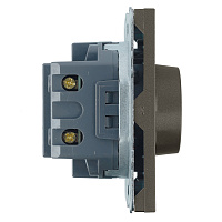 Выключатель диммирующий (механизм), STEKKER, 250В, 500W, серия Эмили, RSW10-5106-09, антрацит, soft touch 49920