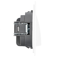 Кабельный вывод (механизм), STEKKER, серия Мия,  RST00-3119-01, белая магнолия 50466