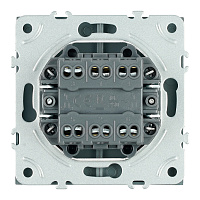 Переключатель 2-клавишный (механизм), STEKKER, 250В, 10А, серия Эмили, RSW10-5107-09, антрацит, soft touch 49921